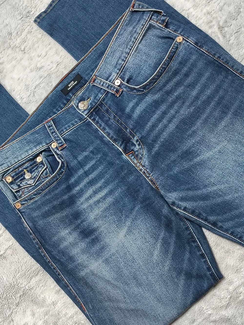 True Religion The Ricky Flap Straight Jean Mens 34 (36